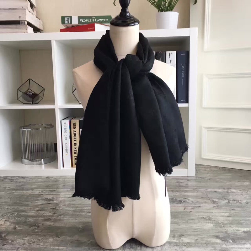 [TOP] L&V L*V Big Square Scarf - Black - LV Louis Vuitton