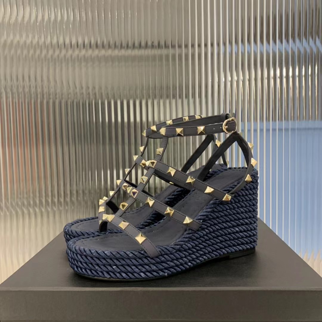 [TOP] V@LENTINO Valentine Sandals - Blue - Valentino