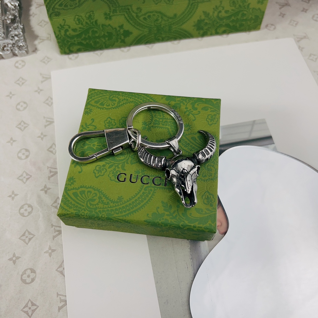 [TOP] GUCC! Men's/Women's Keychains - Silver - Gucci