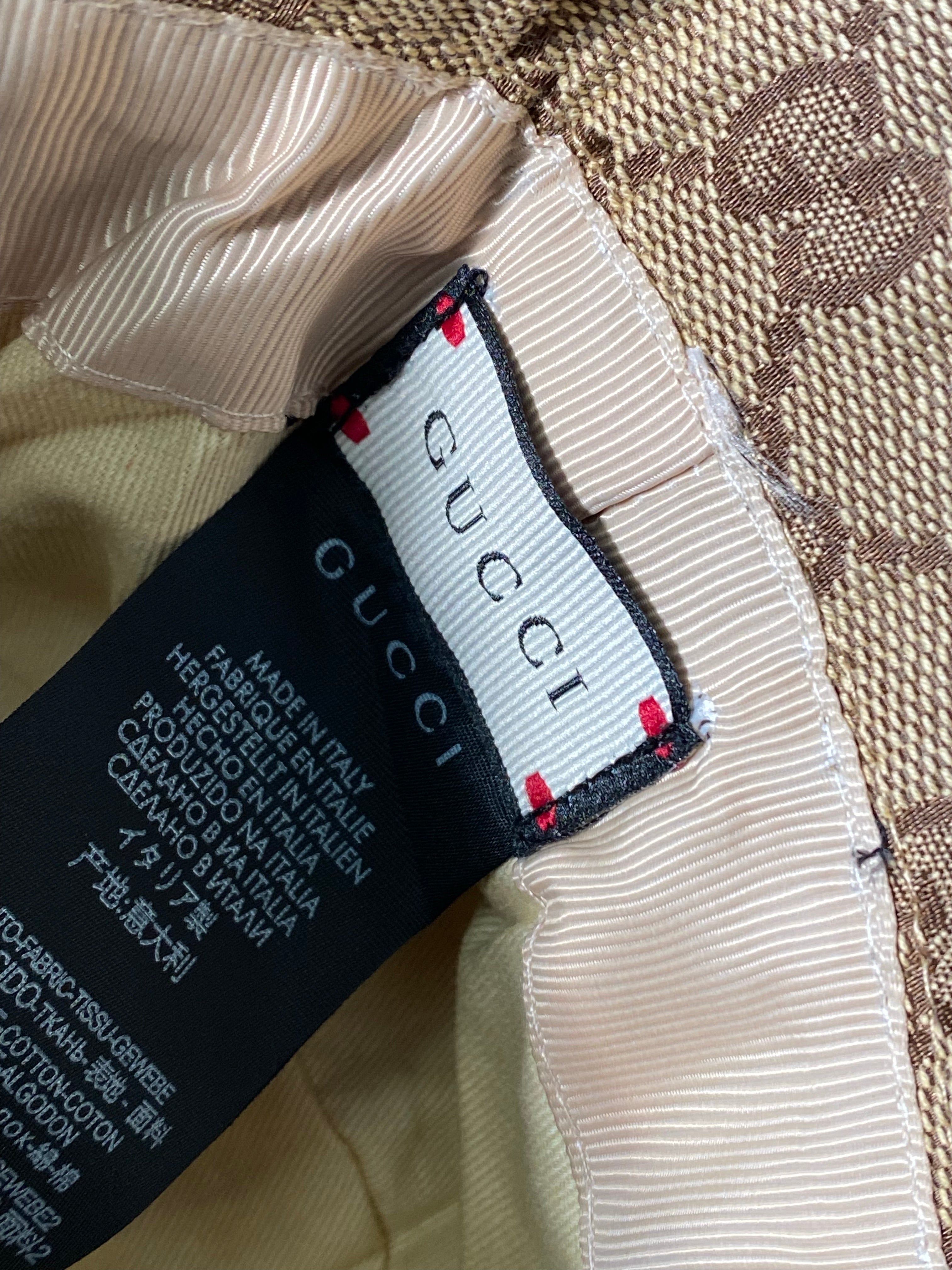 [TOP] GUCC! Supreme Bucket Hat with Logo - Brown - Gucci