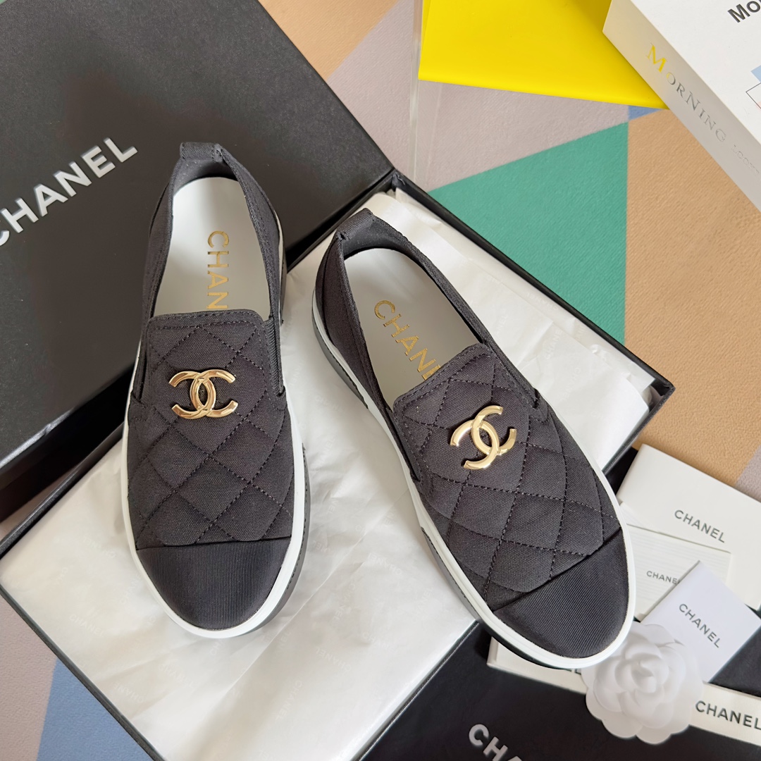 [TOP] CH@NEL 23S CC Sneaker - Lozenge - Black - Chanel