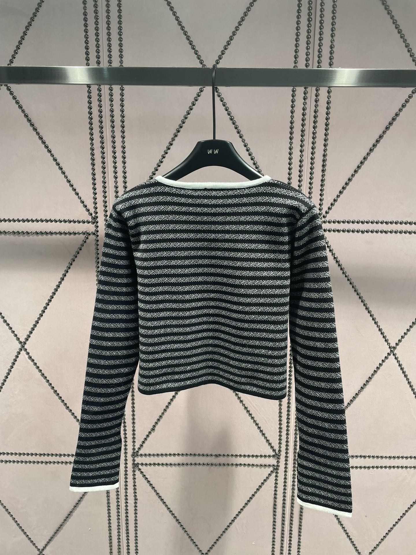 [TOP] PR@DA Embroidered Cardigan - Black - Prada