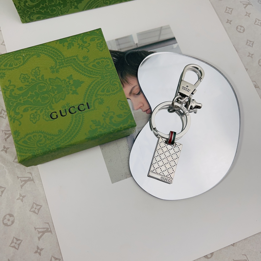[TOP] GUCC! Men's/Women's Keychains - Silver - Gucci