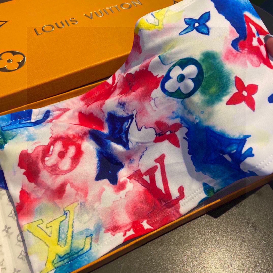 [TOP] L&V print tie-dye bikini LV Louis Vuitton