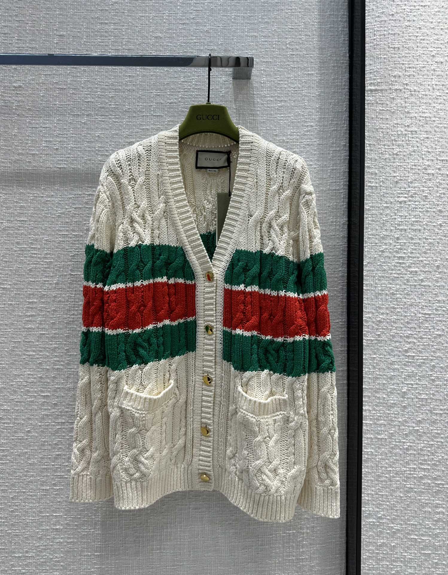 [TOP] GUCC! G*G Cotton Knitting Cardigan - Black - Gucci