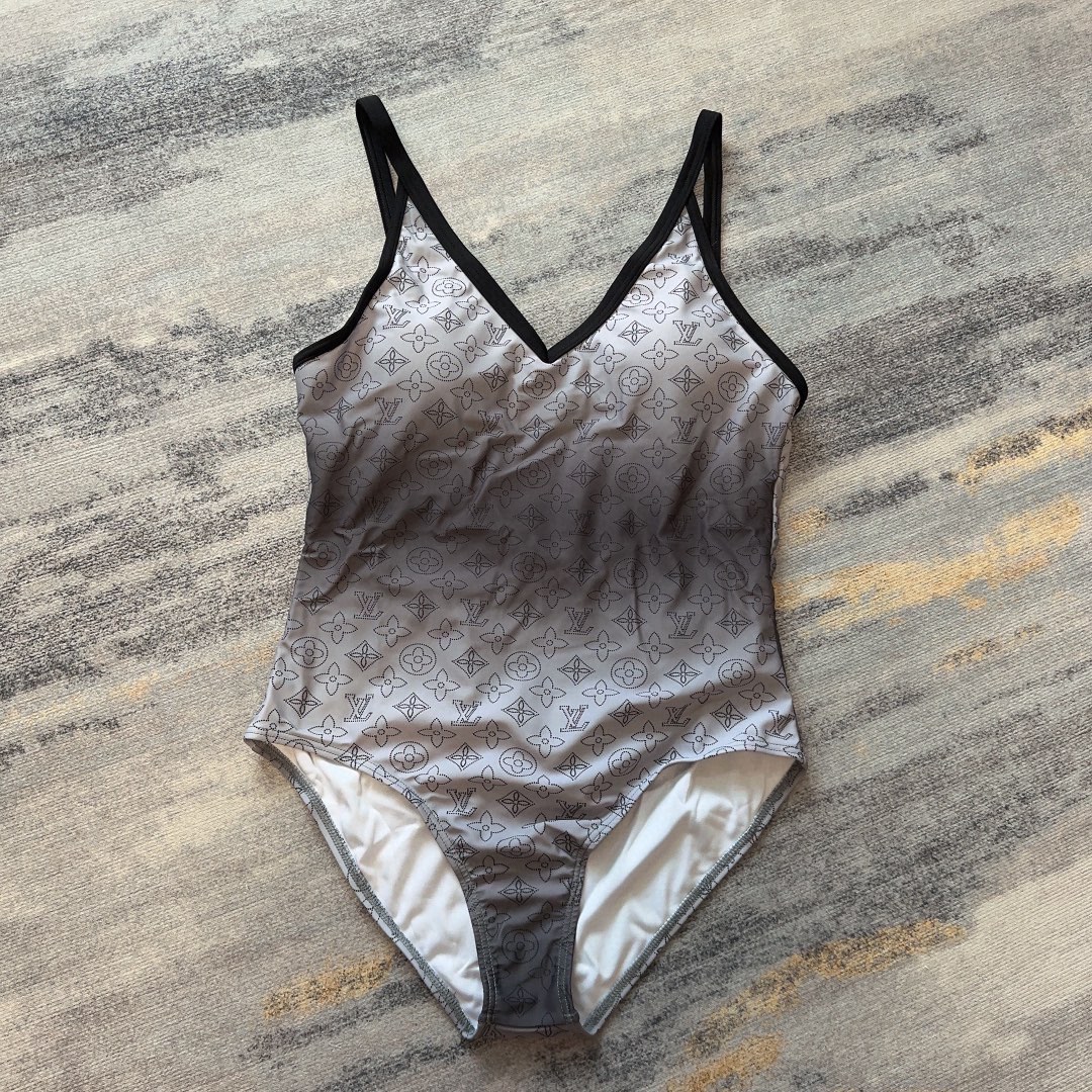 [TOP] L&V Gradient One Piece Swimsuit - Gray - LV Louis Vuitton