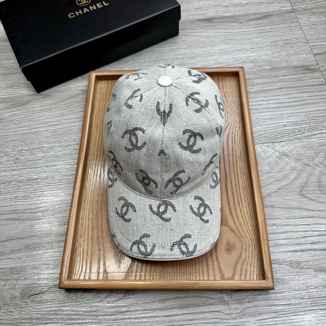 [TOP] CH@NEL Baseball Cap - Gray - Chanel