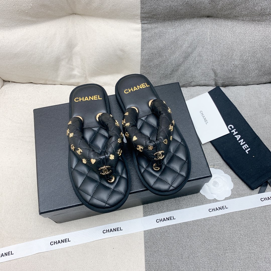 [TOP] CH@NEL Slippers - 3 Colors - Chanel