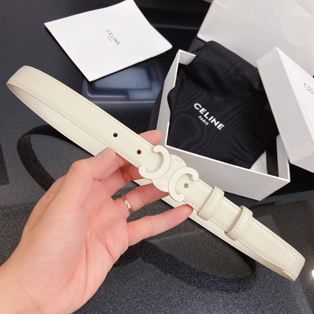 [TOP] CLINE Triomphe Belt 2.5cm - 3 Color - Celine