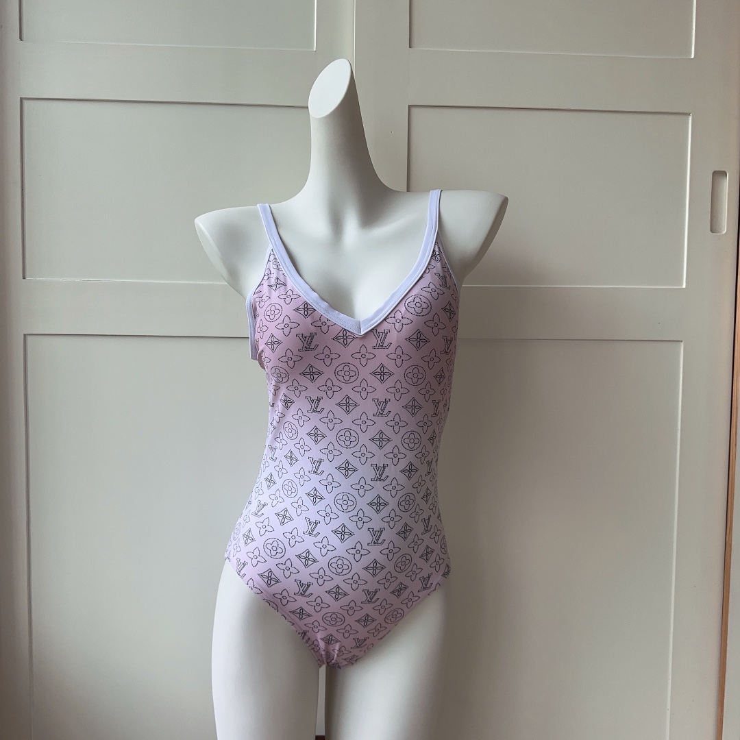 [TOP] L&V Swimsuit - Pink - LV Louis Vuitton