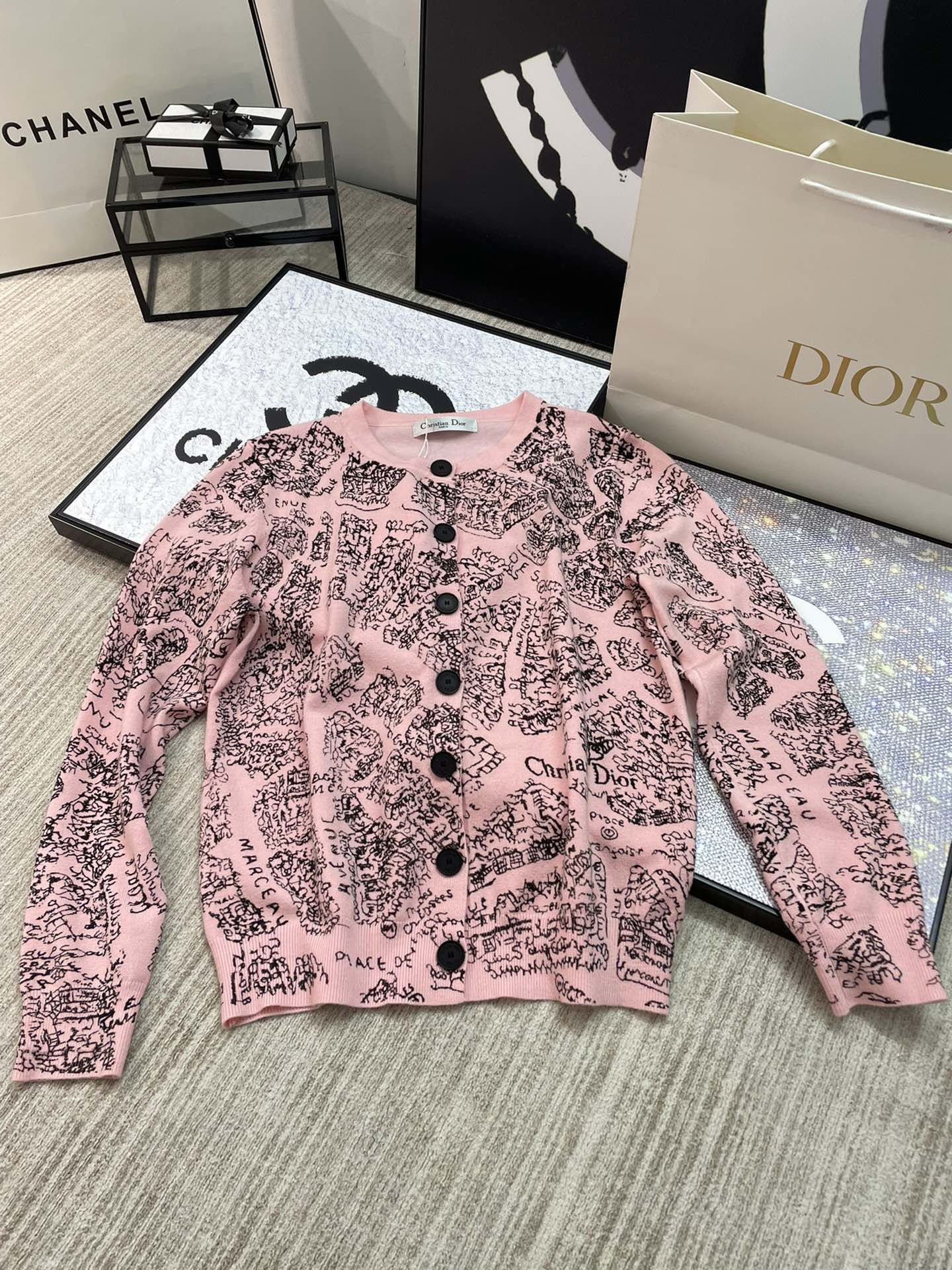 [TOP] D!or Knit Pullover Cardigan - 2 Colors - Dior