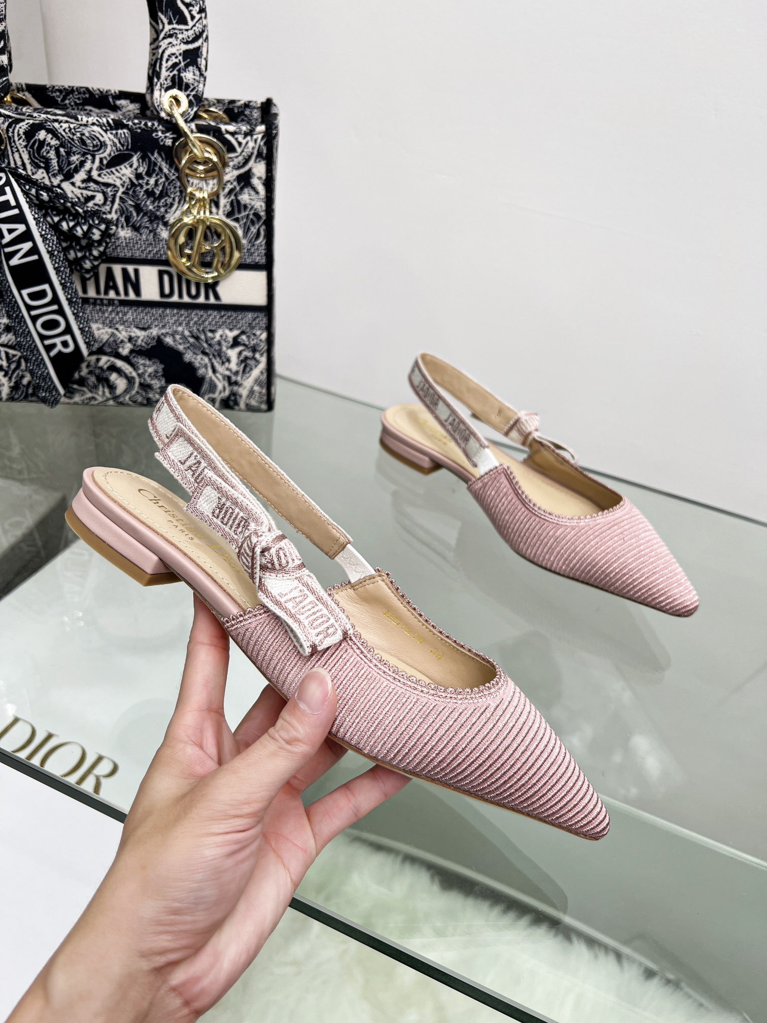 [TOP] D!or D!or J'aChristian Dior Slingback High Heels - Pink - Christian Dior