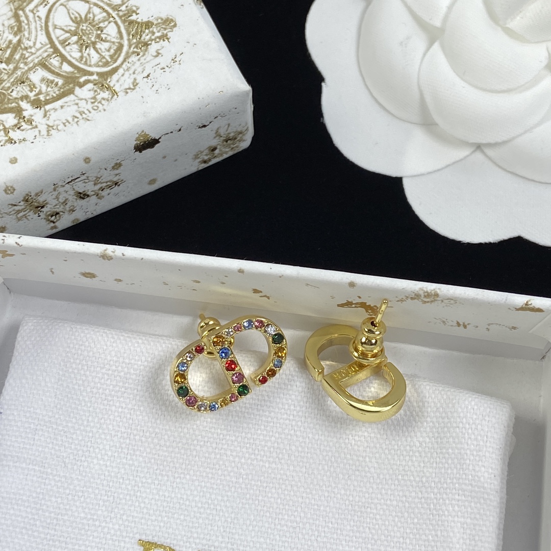 [TOP] D!or Earrings - Gold - Christian Dior
