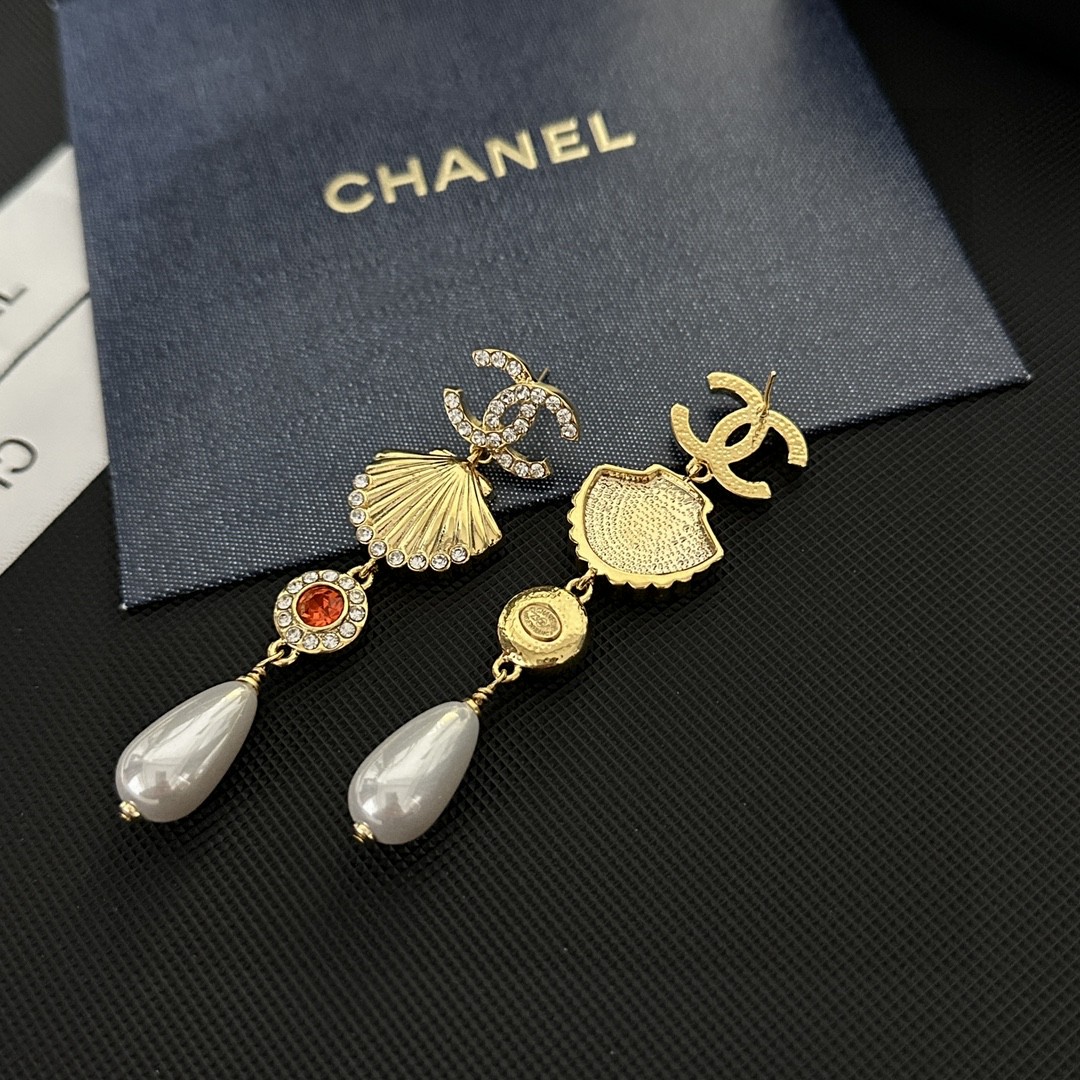 [TOP] CH@NEL Vintage Dounble C Earring - Chanel