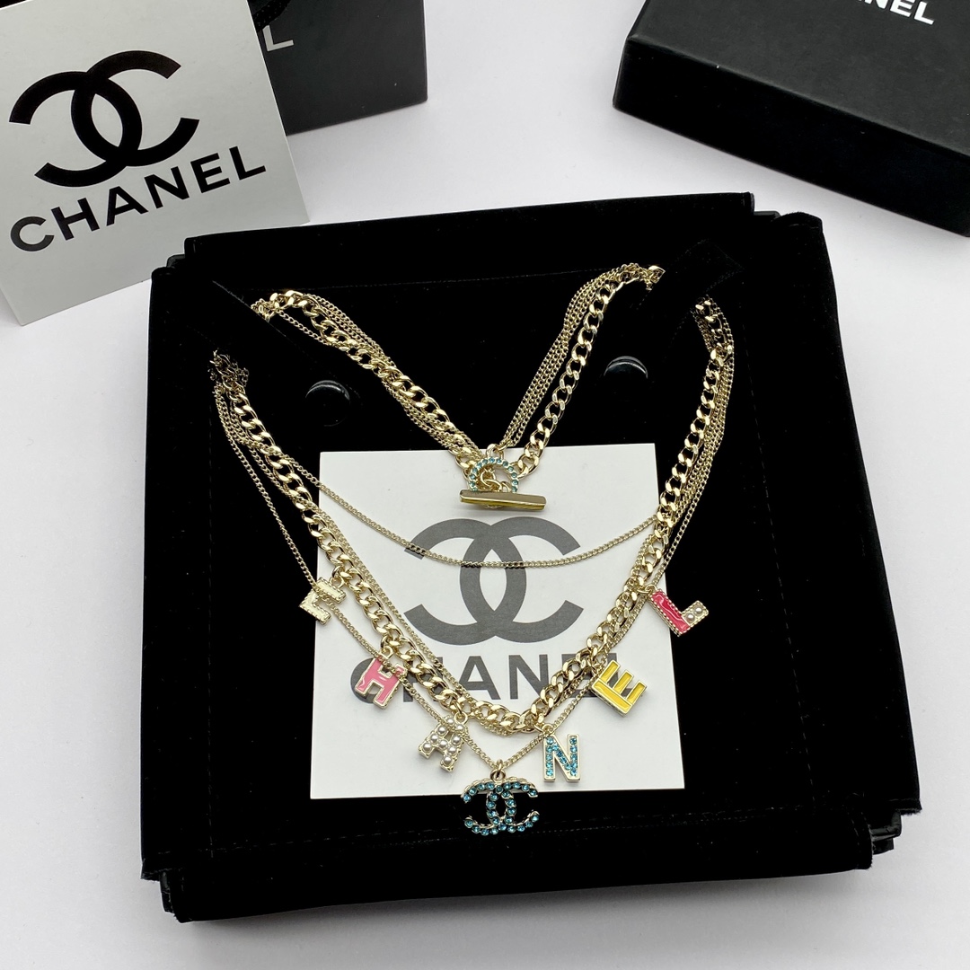 [TOP] CH@NEL Layering Necklace - Gold - Chanel