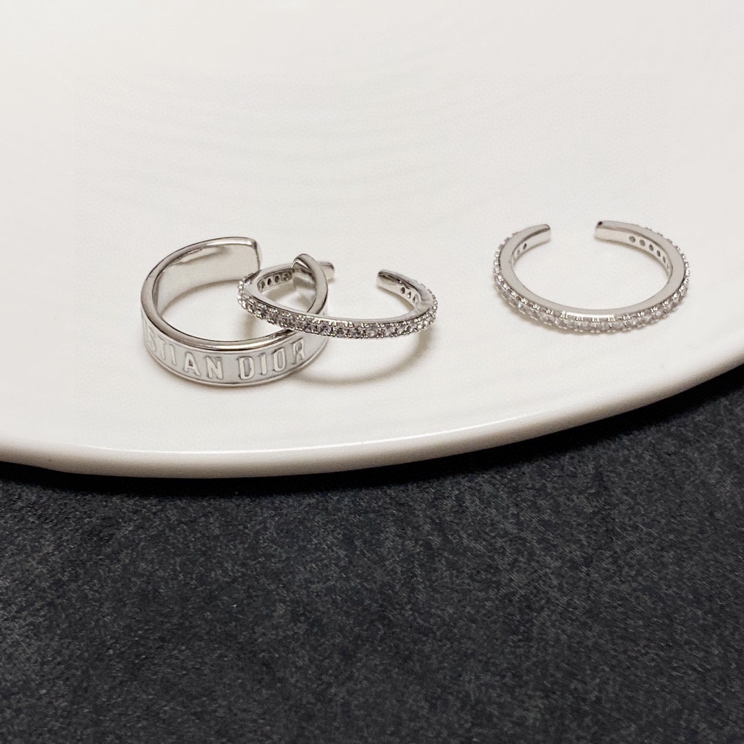 [TOP] D!or set of three rings - Silver - Christian Dior