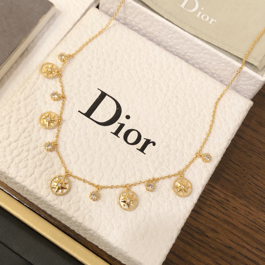 [TOP] D!or Compass Necklace - Gold - Christian Dior