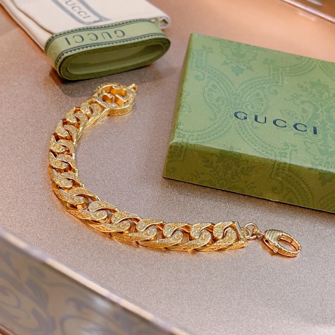 [TOP] GUCC! Men's/Women's Bracelet - Gold - Gucci