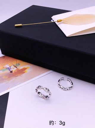 [TOP] HRMES Silver Rings - Hermes