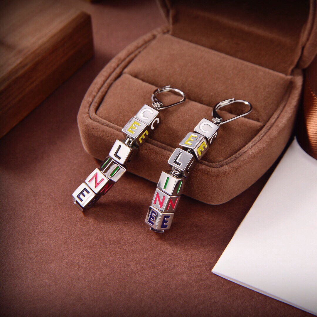 [TOP] CLINE Letter Earrings - 2 Colors - CELINE