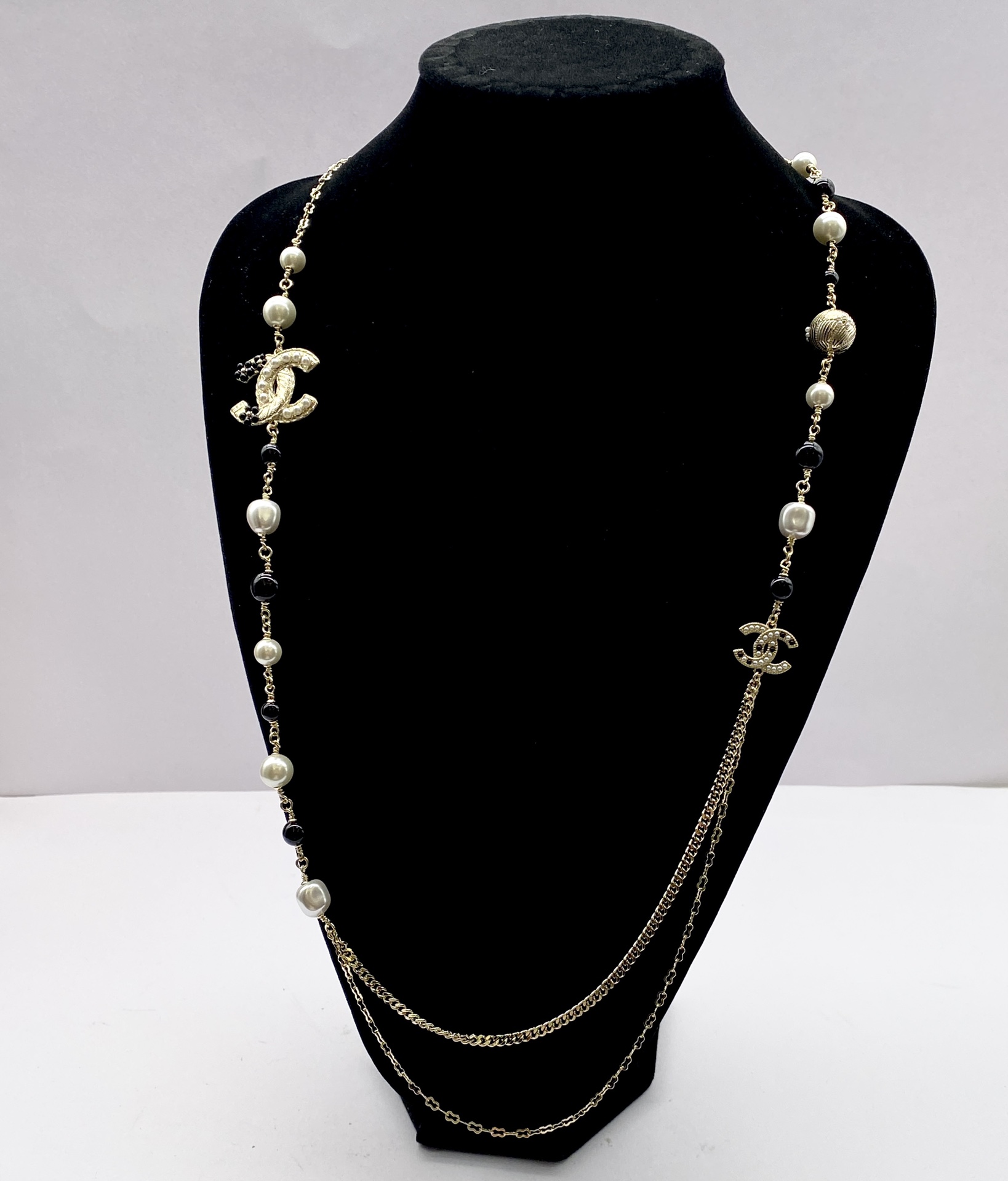 [TOP] CH@NEL Sweater Chain Necklace - Chanel