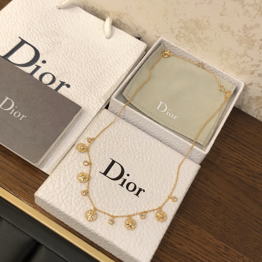 [TOP] D!or Compass Necklace - Gold - Christian Dior