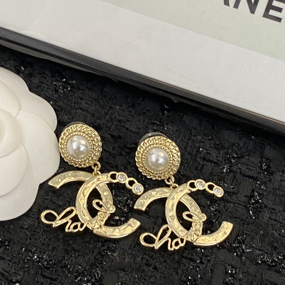 [TOP] CH@NEL Vintage Dounble C Earring - Chanel