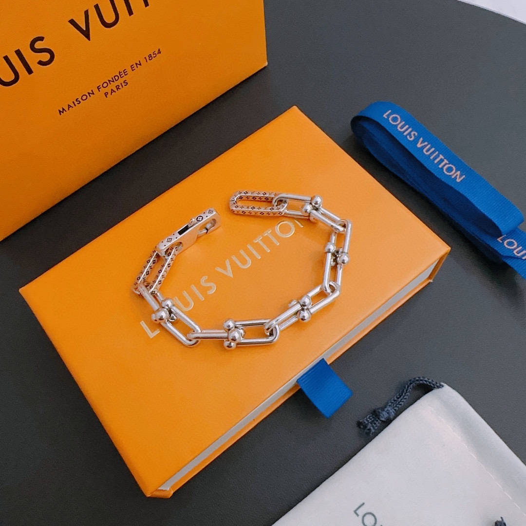 [TOP] L&V Vintage Bracelet - Silver - LV Louis Vuitton