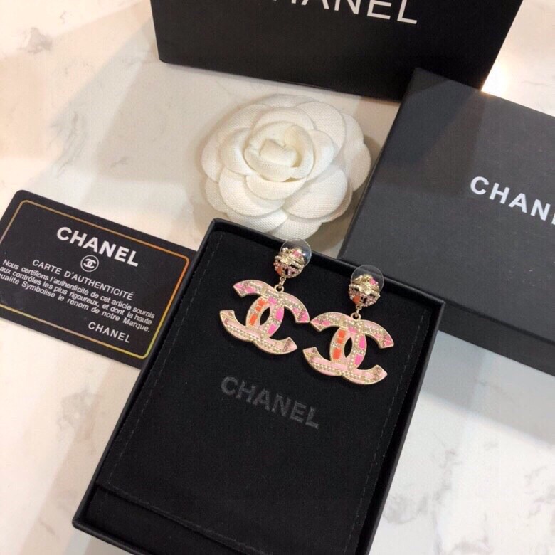[TOP] CH@NEL Double C Classic Stud Earrings Chanel