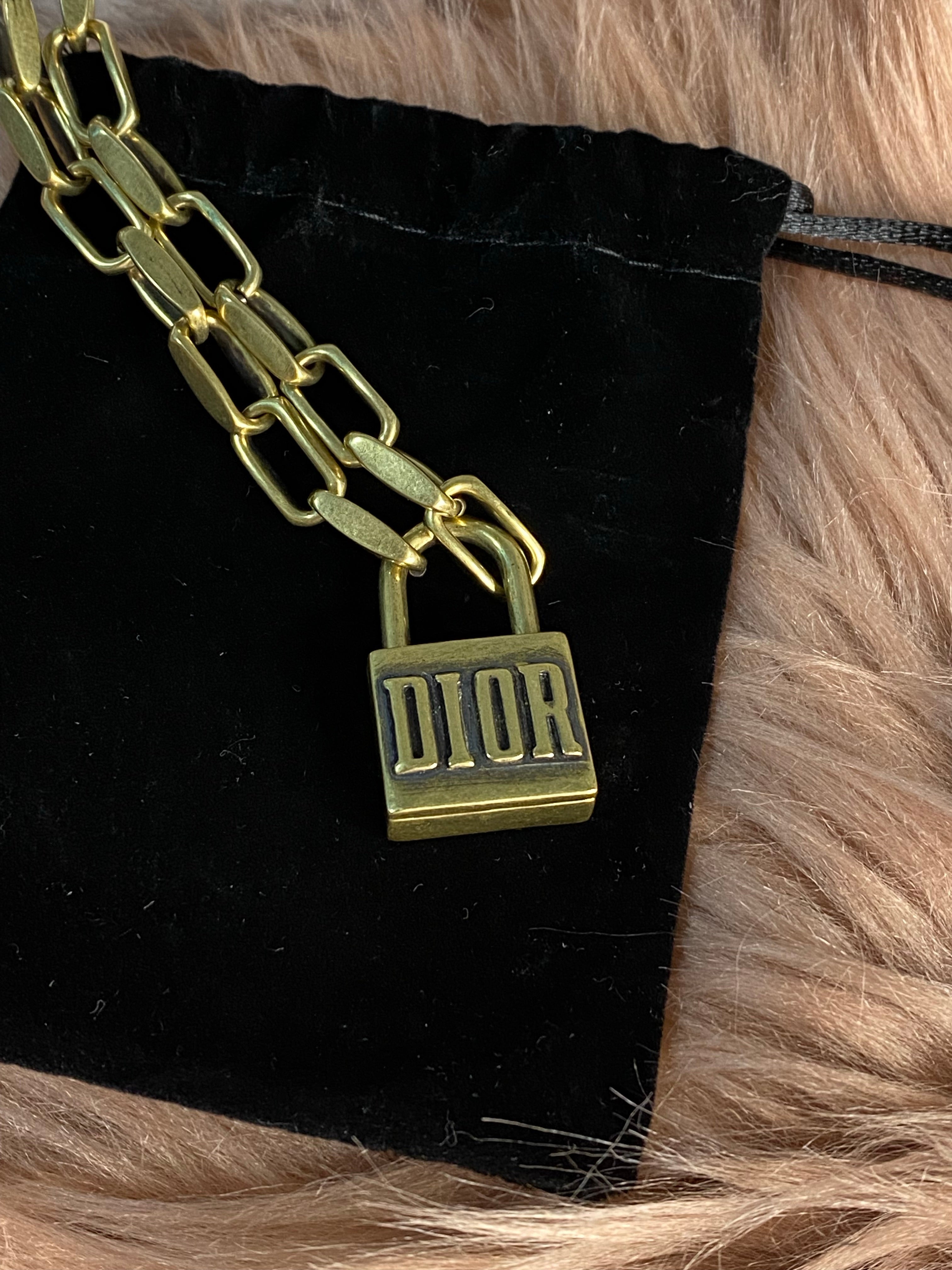 [TOP] D!or Vintage Lock Necklace - Christian Dior