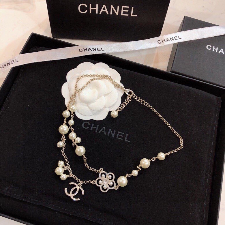 [TOP] CH@NEL Pearl Necklace Chanel