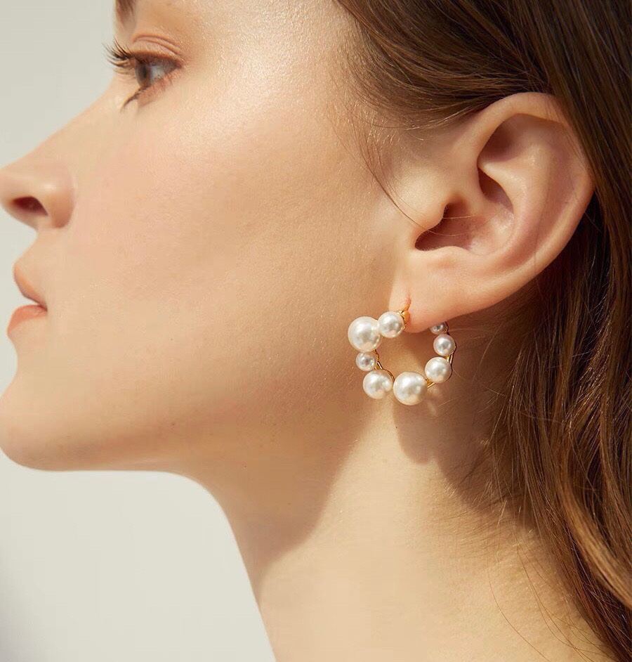 [TOP] CLINE Pearl Earrings - Celine