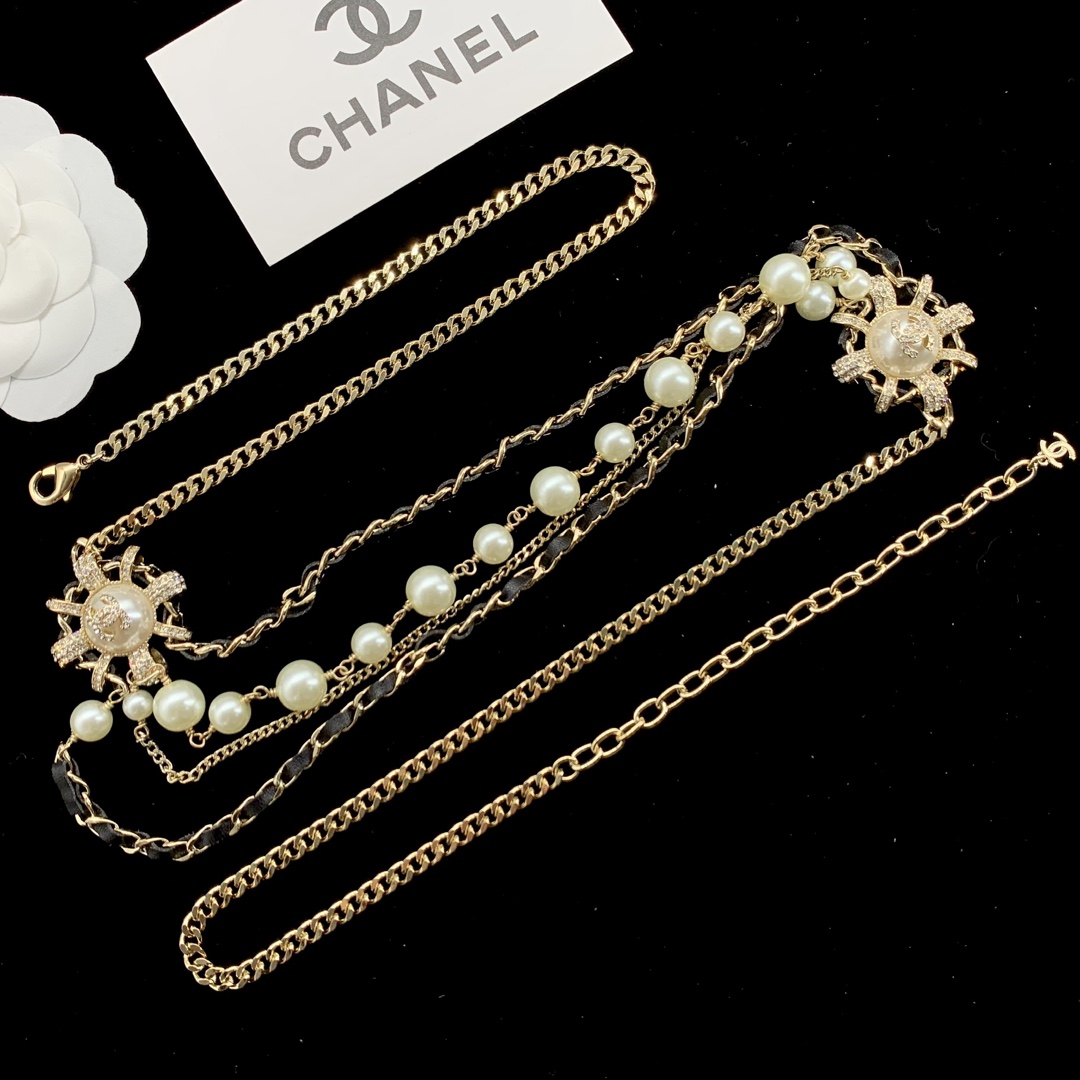 [TOP] CH@NEL Pearl/Diamond Choker Necklace - Chanel