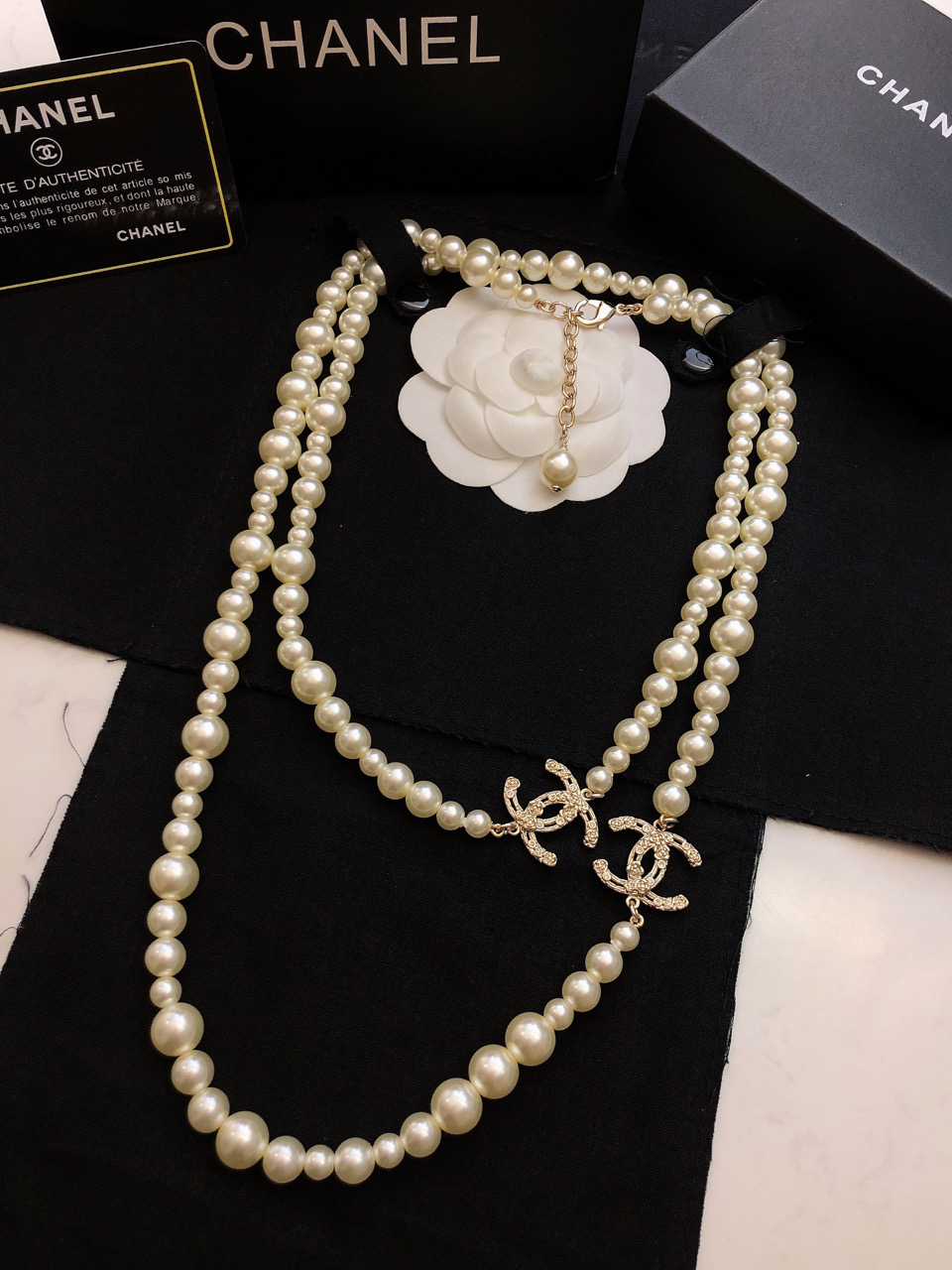 [TOP] CH@NEL Classic Pearl Necklace - Chanel