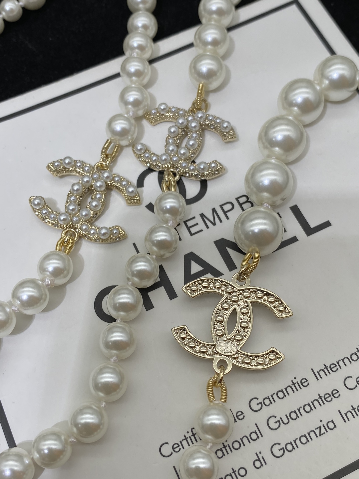 [TOP] CH@NEL Layering Pearl Necklace - Chanel