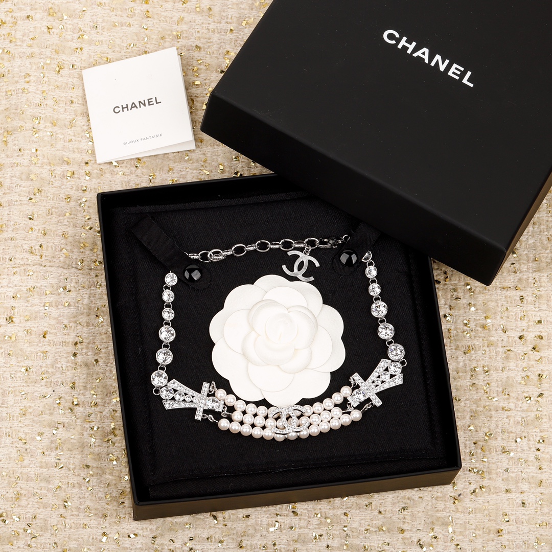 [TOP] CH@NEL CC Choker Necklace - Chanel