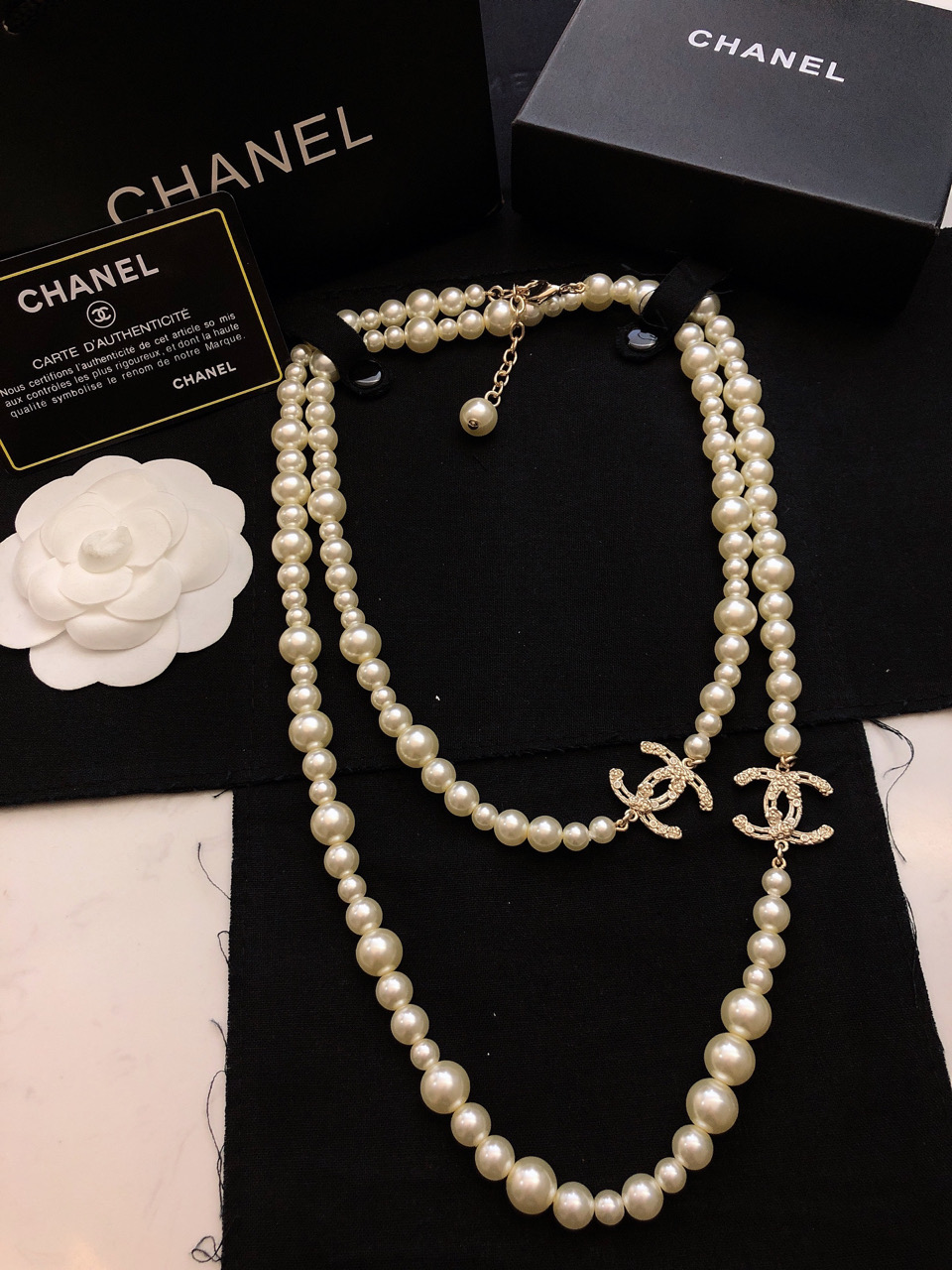 [TOP] CH@NEL Classic Pearl Necklace - Chanel