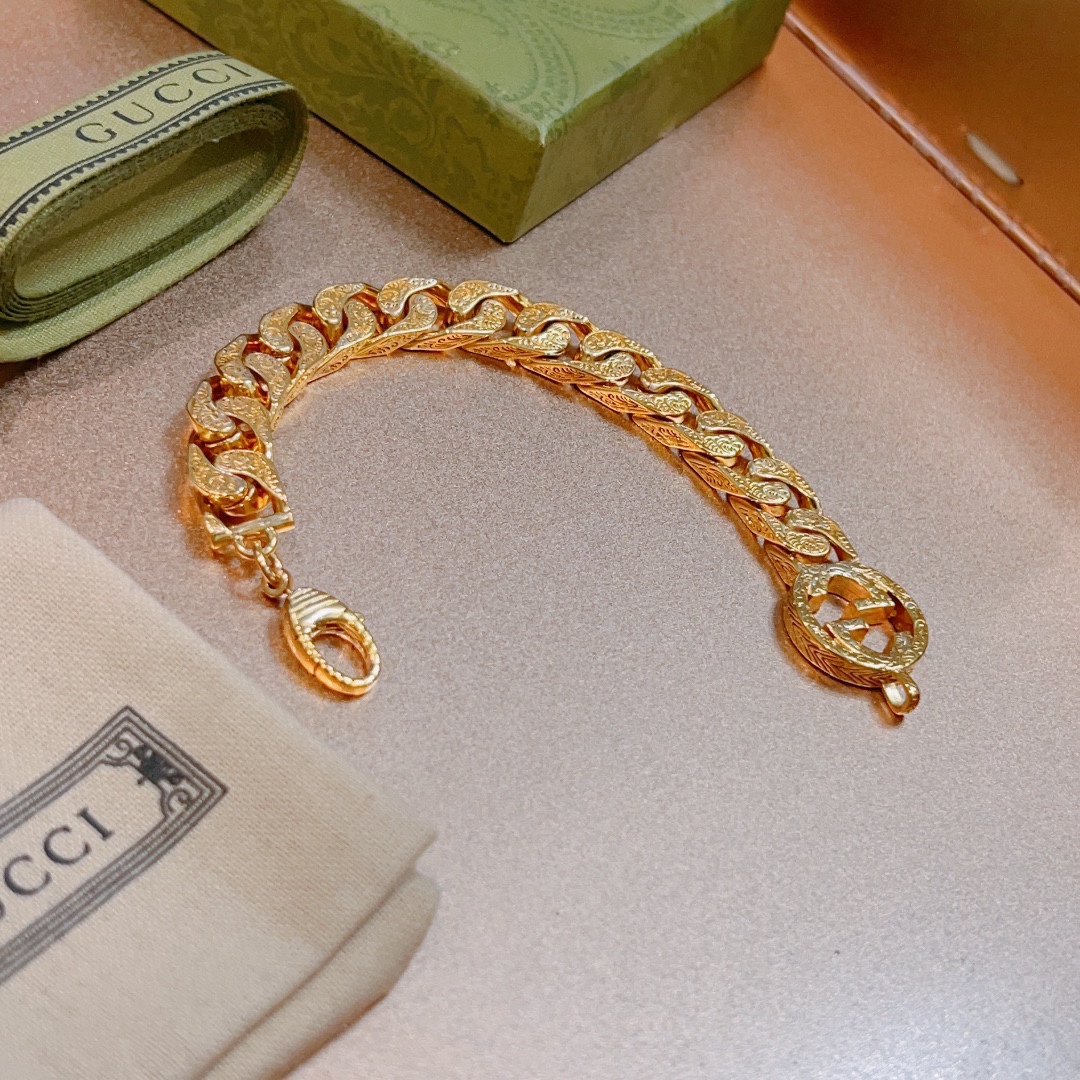 [TOP] GUCC! Men's/Women's Bracelet - Gold - Gucci