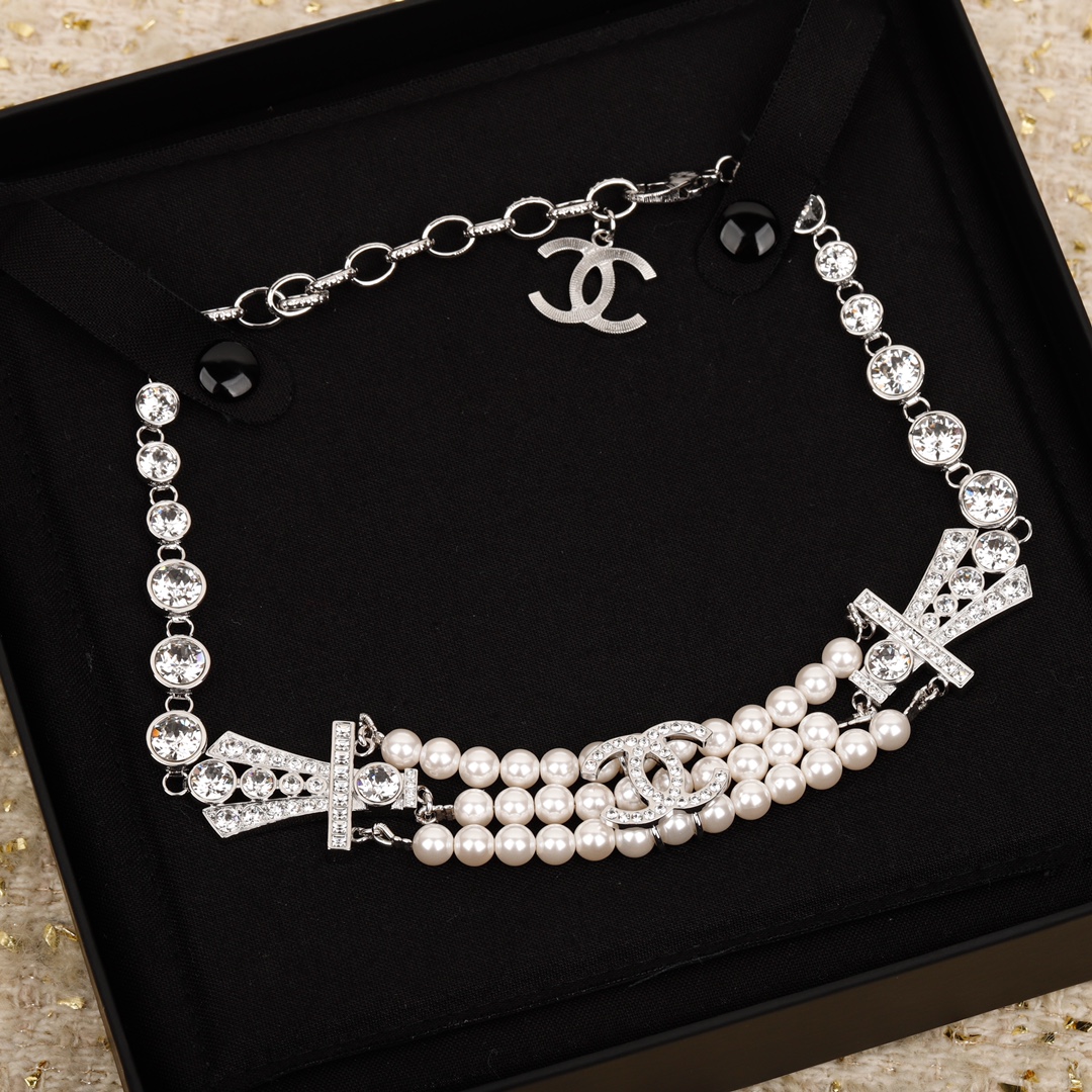 [TOP] CH@NEL CC Choker Necklace - Chanel