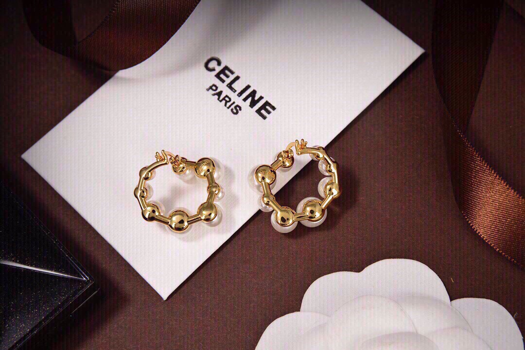 [TOP] CLINE Pearl Earrings - Celine