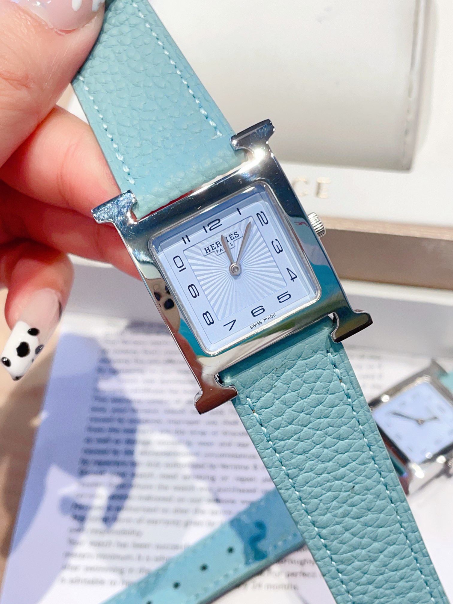 [TOP] HRMES Heure H Watch 21/26mm - Blue - Hermes