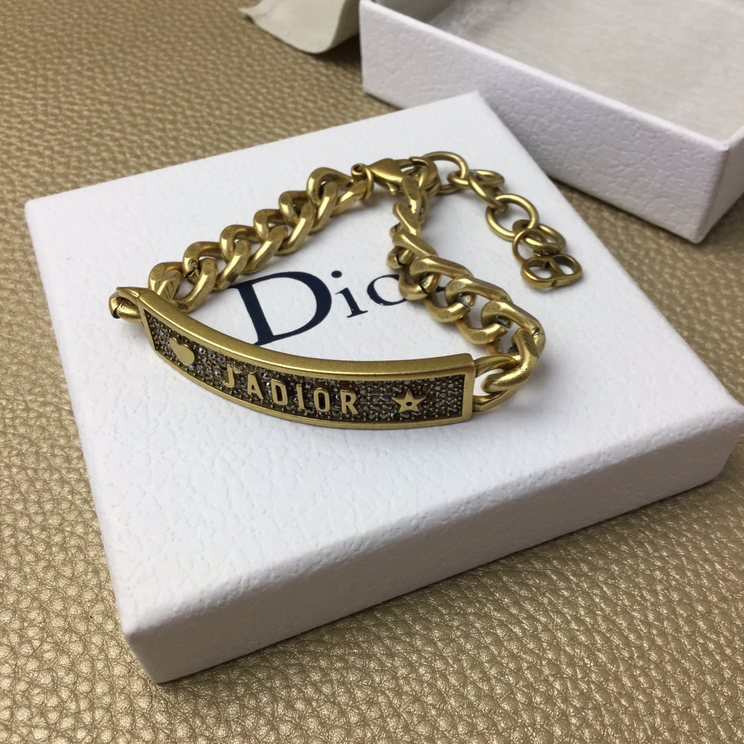 [TOP] D!or Brass Bracelet - Gold - Christian Dior