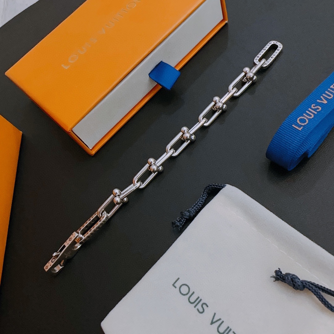 [TOP] L&V Vintage Bracelet - Silver - LV Louis Vuitton