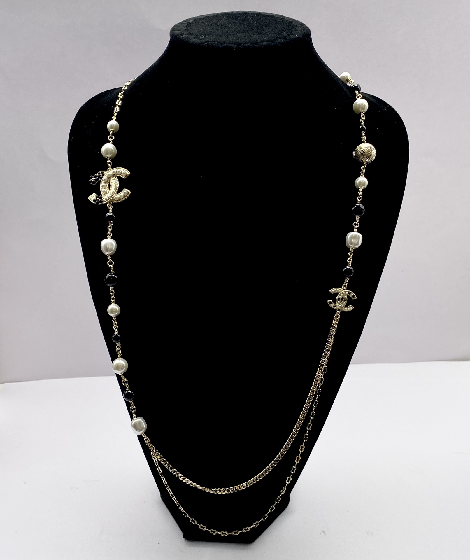 [TOP] CH@NEL Sweater Chain Necklace - Chanel