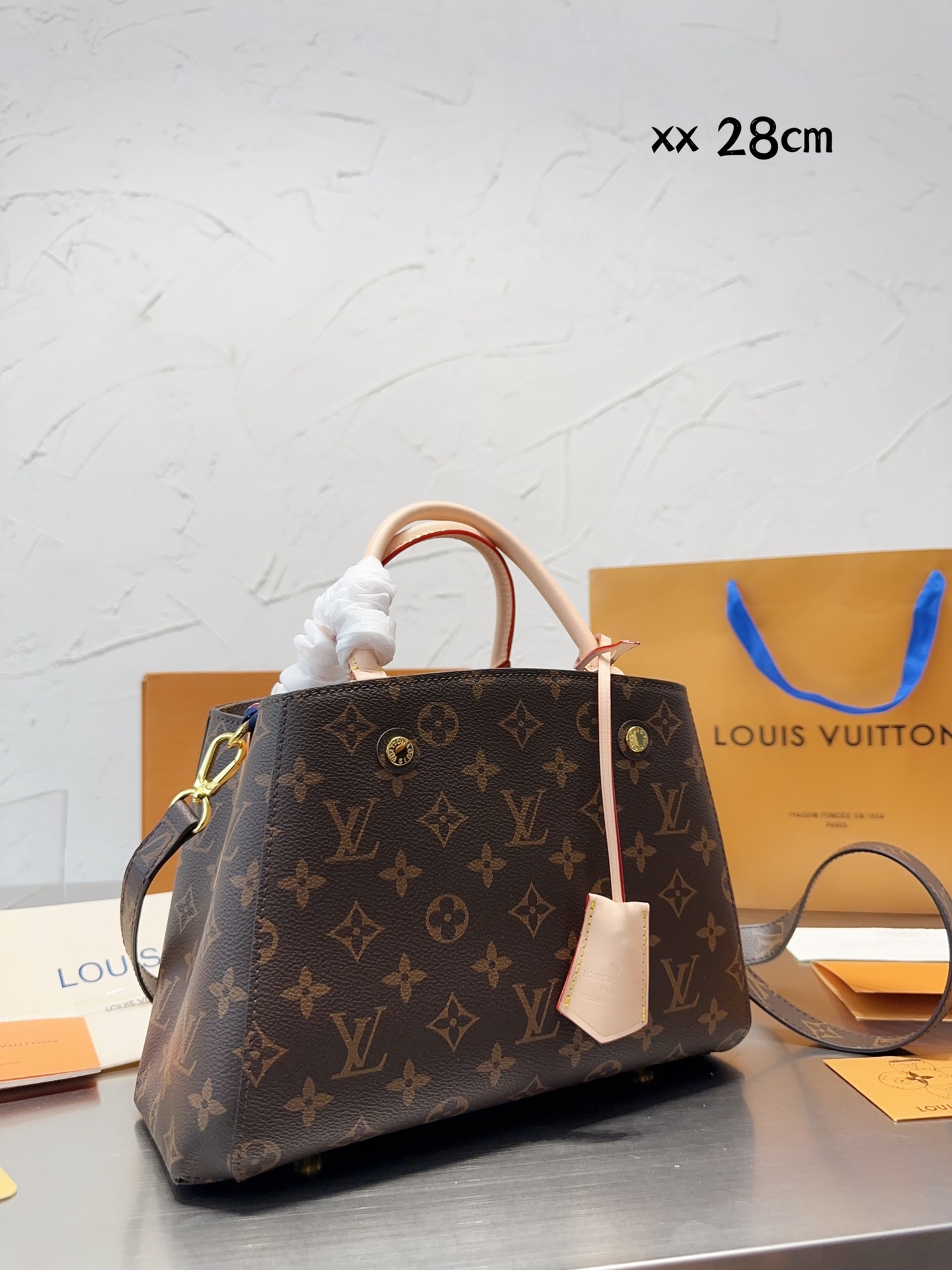 LV M41055 Montaigne Tote Bag 28cm Monogram Canvas
