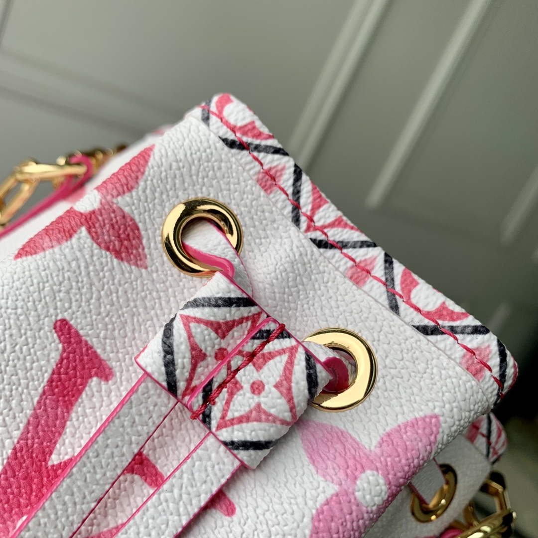 LV M82386 Louis Vuitton Nano No�� Bucket Bag Pink