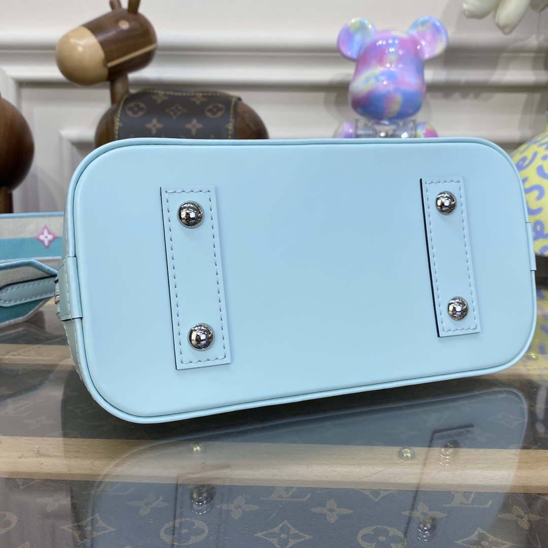 LV M22619 Louis Vuitton Alma BB Epi Handbag Light Blue