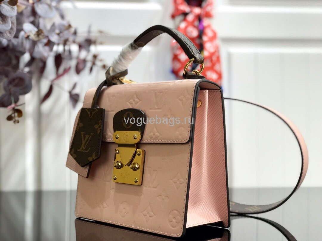LV M90468 Louis Vuitton Spring Street Monogram Vernis M90514 Bag Cream