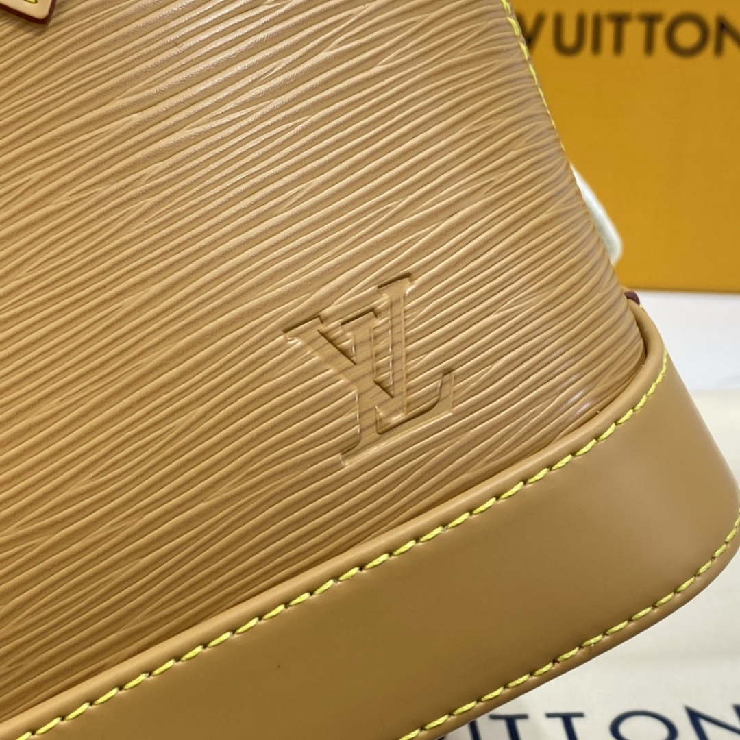 LV M57540 Louis Vuitton Alma BB Epi Handbag Caramel