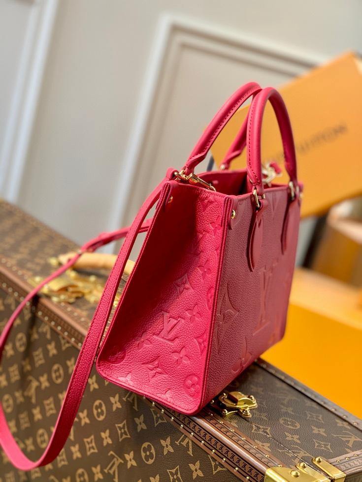 LV M45660 Louis Vuitton Onthego Pm Tote M45653 Bag Red